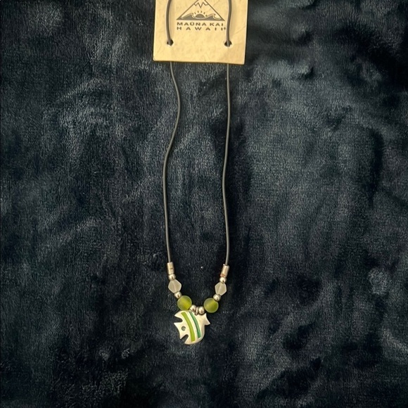 mauna kai hawaii Jewelry - Elegant Green Beaded Fish Necklace